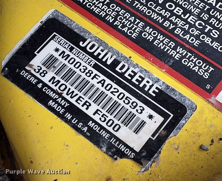 image for item EN8287 John Deere F510 lawn mower