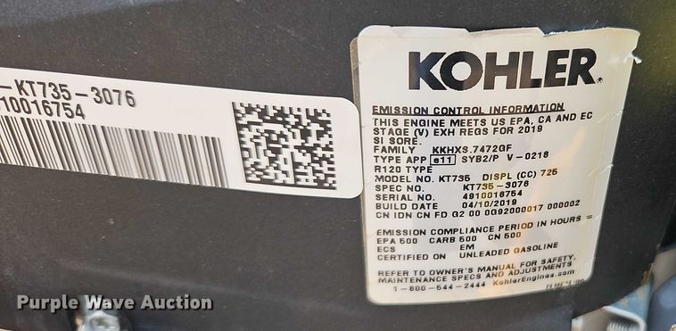 image for item EO4593 2019 Cub Cadet XT1 LT50 lawn mower