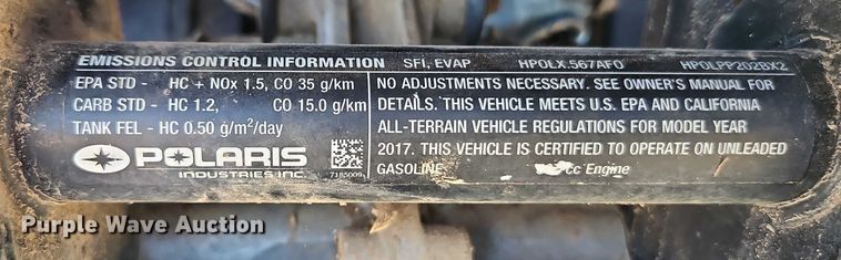 image for item EO4597 2017 Polaris Sportsman 570 ATV