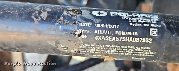 image for item EO4597 2017 Polaris Sportsman 570 ATV