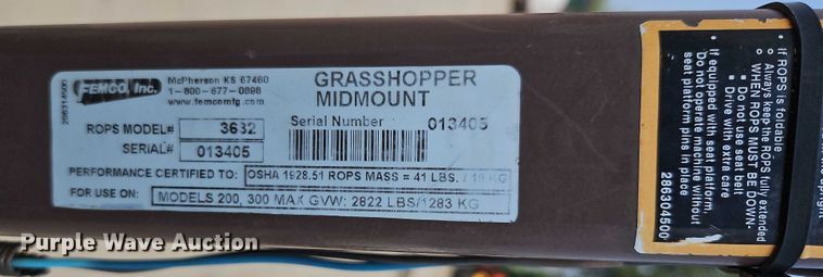 image for item EO4603 2008 Grasshopper 432 ZTR lawn mower