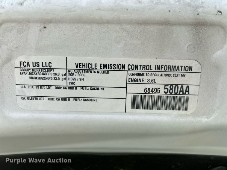 image for item EQ0514 2021 Dodge Ram 1500 Crew Cab pickup truck