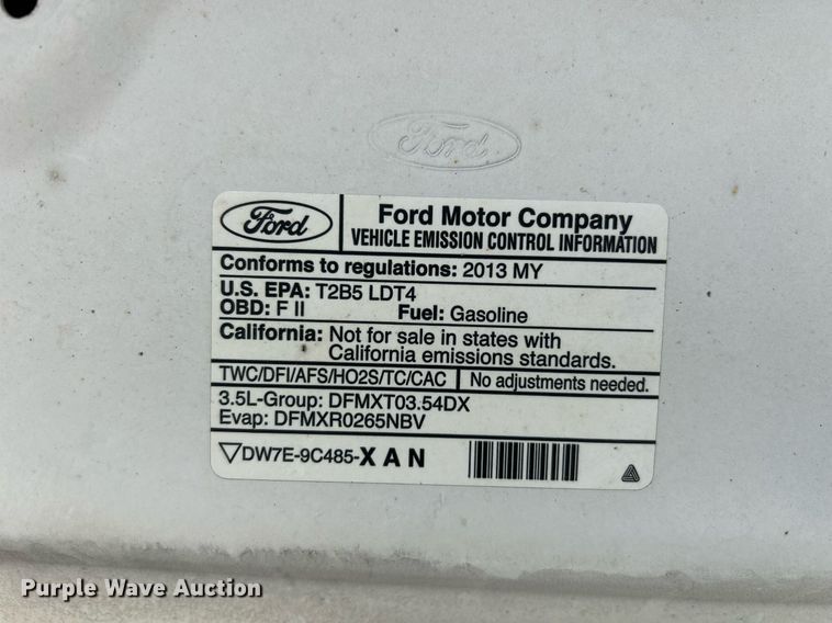 image for item EQ0523 2013 Ford F150 SuperCab pickup truck