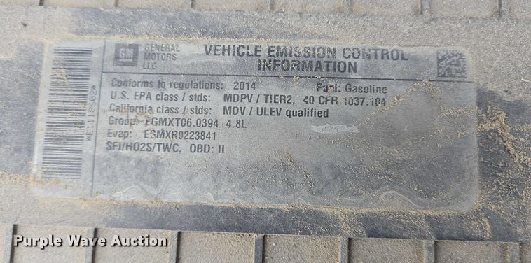 image for item EQ2617 2014 Chevrolet Express van