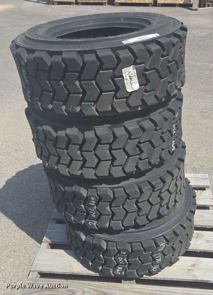 image for item EQ4116 (4) Bobcat 10-16.5 skid steer tires and wheels