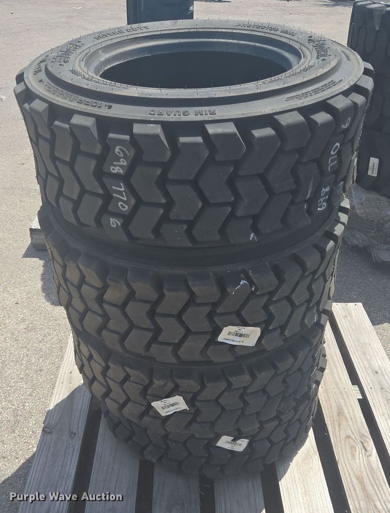 image for item EQ4116 (4) Bobcat 10-16.5 skid steer tires and wheels