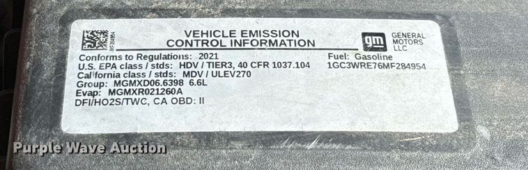 image for item EU2069 2021 Chevrolet Silverado 3500HD utility bed pickup truck