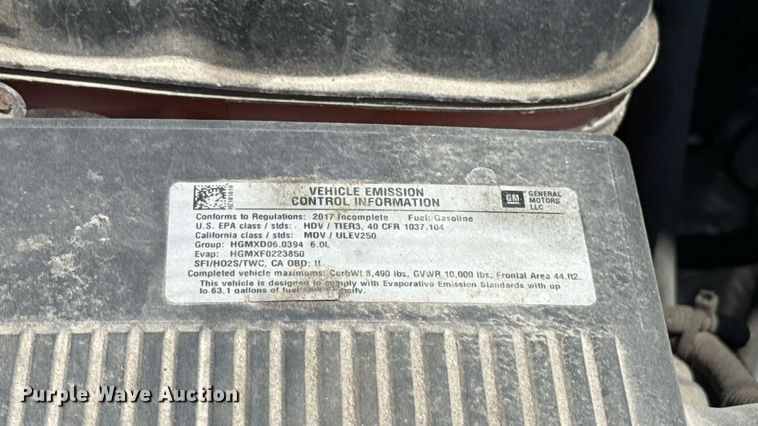 image for item EU2076 2017 Chevrolet Silverado 3500HD utility bed pickup truck