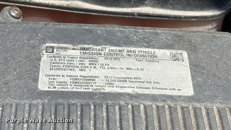 image for item EU2078 2015 Chevrolet Silverado 3500HD utility bed pickup truck