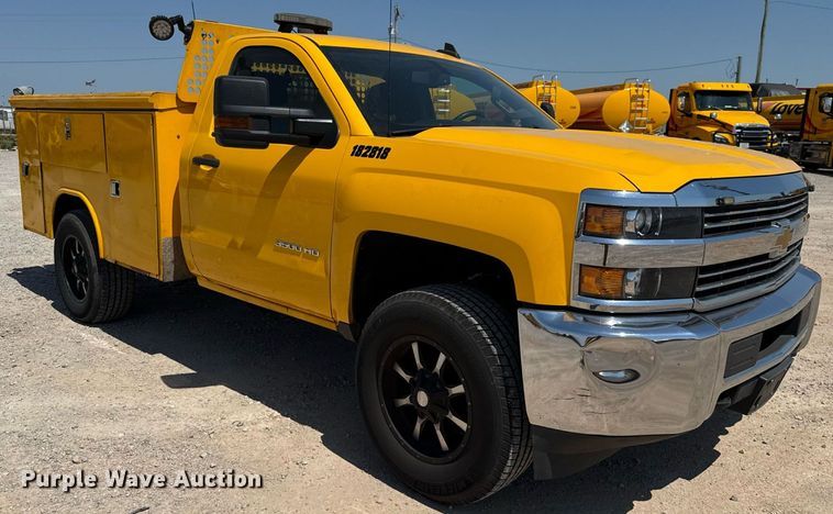 image for item EU2079 2017 Chevrolet Silverado 3500HD utility bed pickup truck