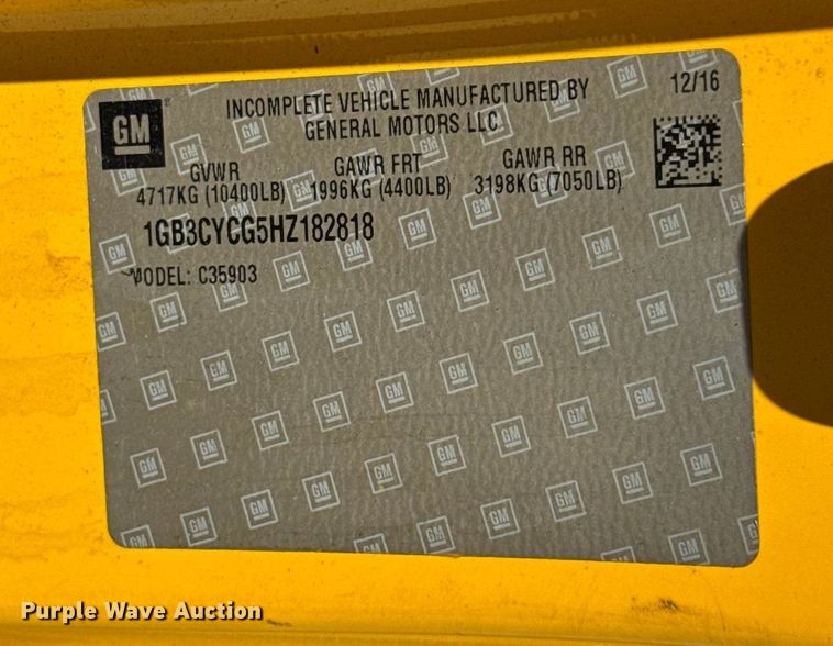 image for item EU2079 2017 Chevrolet Silverado 3500HD utility bed pickup truck