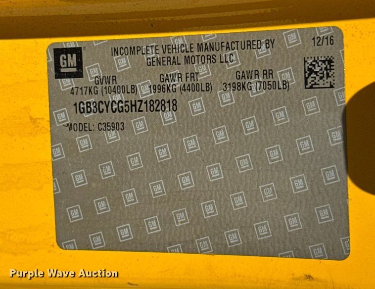 image for item EU2079 2017 Chevrolet Silverado 3500HD utility bed pickup truck