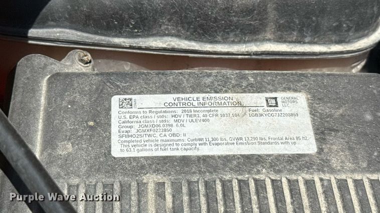 image for item EU2083 2018 Chevrolet Silverado 3500HD utility bed pickup truck