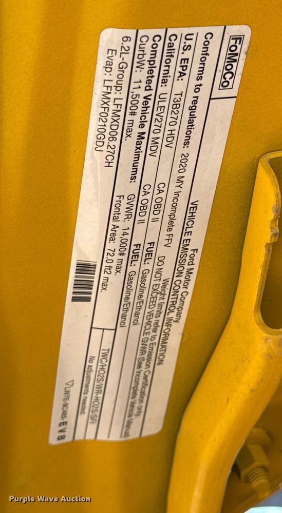 image for item EU2084 2020 Ford F350 Super Duty  utility bed pickup truck