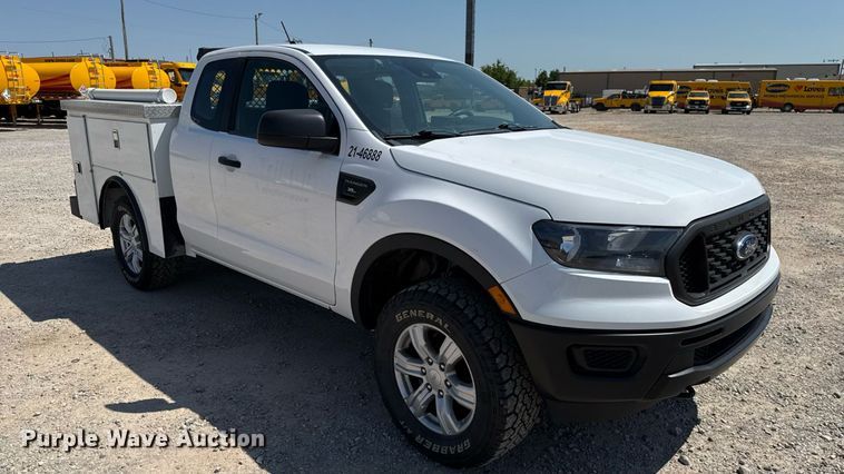 image for item EU2085 2021 Ford Ranger SuperCab utility bed pickup truck