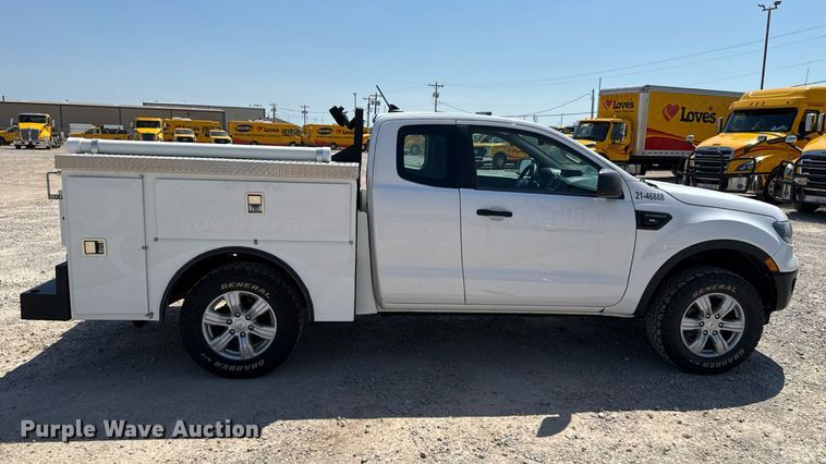 image for item EU2085 2021 Ford Ranger SuperCab utility bed pickup truck