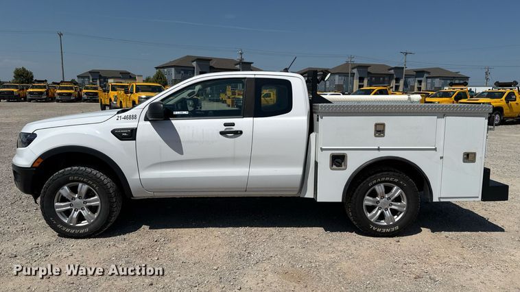 image for item EU2085 2021 Ford Ranger SuperCab utility bed pickup truck
