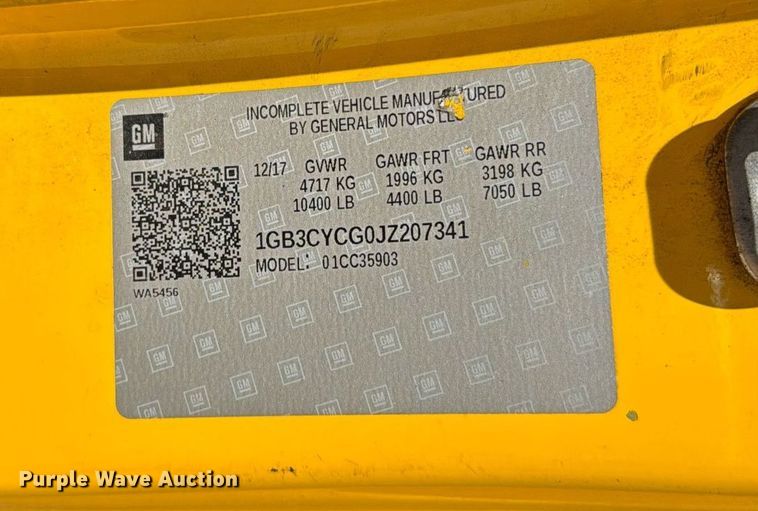 image for item EU2086 2018 Chevrolet Silverado 3500HD utility bed pickup truck