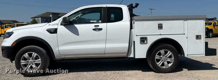 image for item EU2090 2021 Ford Ranger SuperCab utility bed pickup truck