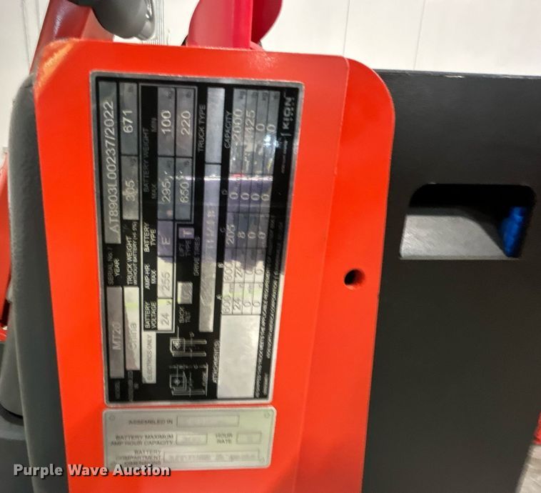 image for item EX9820 2023 Linde MT20 pallet jack