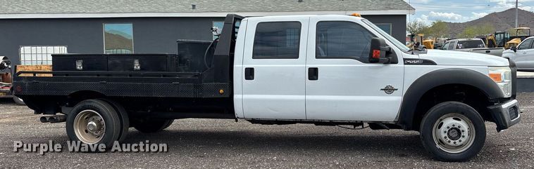 image for item FB9438 2014 Ford F550 Super Duty Crew Cab flatbed truck