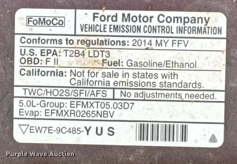 image for item HI9339 2014 Ford F150 SuperCrew pickup truck