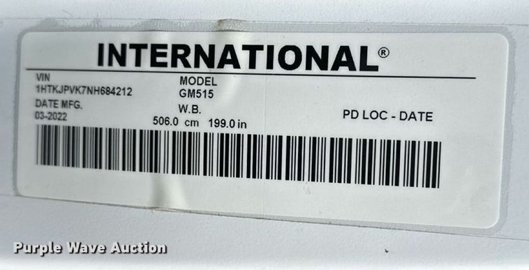 image for item DF8622 2022 Chevrolet 5500 flatbed truck