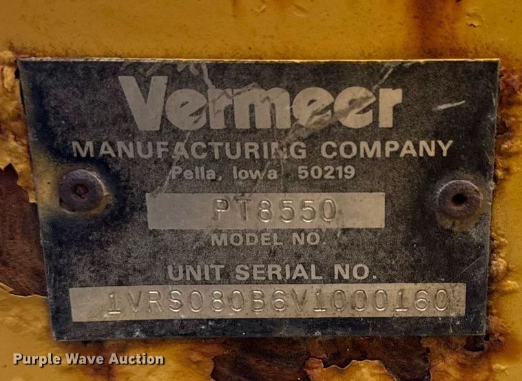 image for item DJ9682 1997 Vermeer V8550 trencher