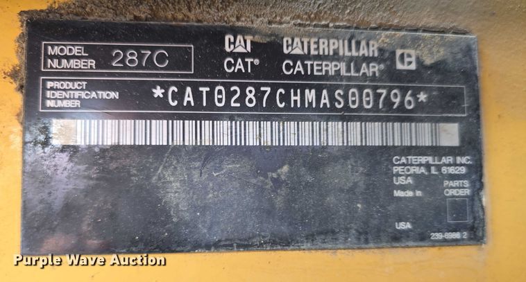 image for item DR3847 2008 Caterpillar 287C tracked skid steer loader