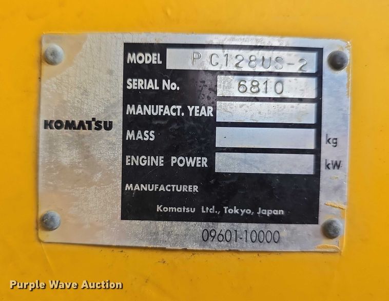 image for item DR3849 Komatsu PC128US-2 excavator