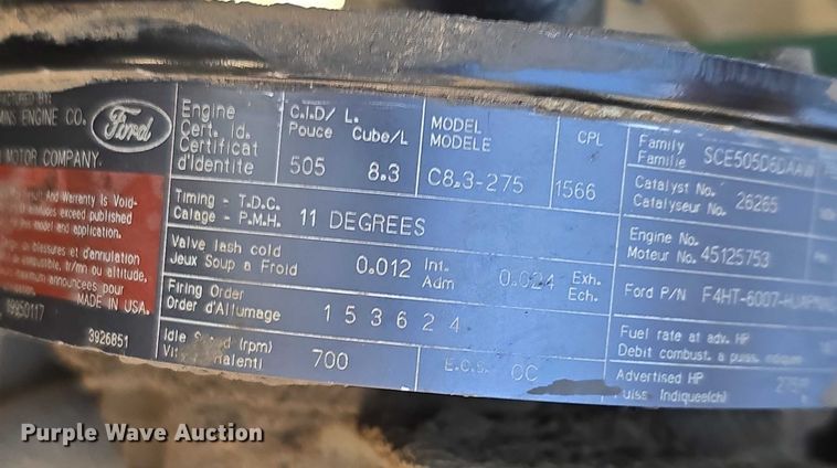 image for item DR3942 1995 Ford L8000 dump truck