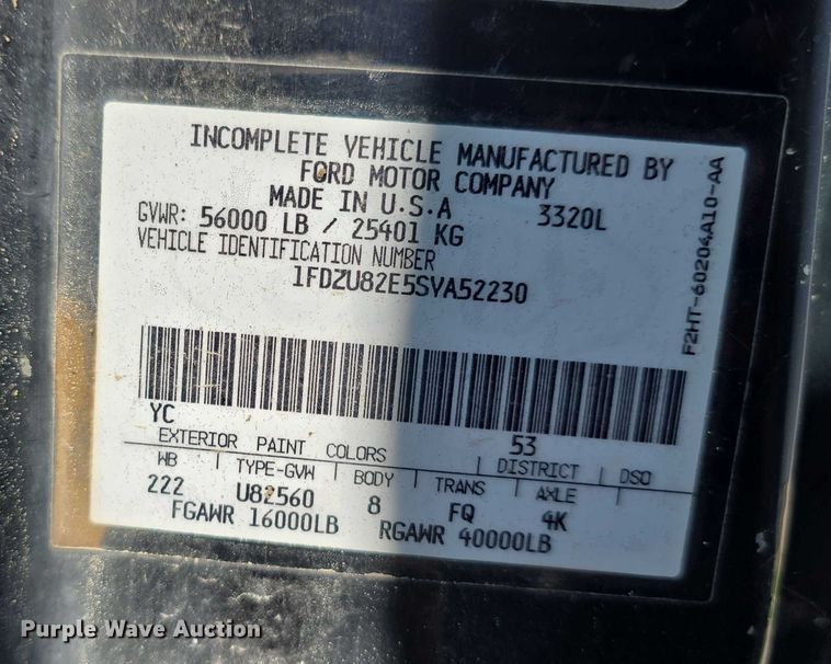 image for item DR3942 1995 Ford L8000 dump truck