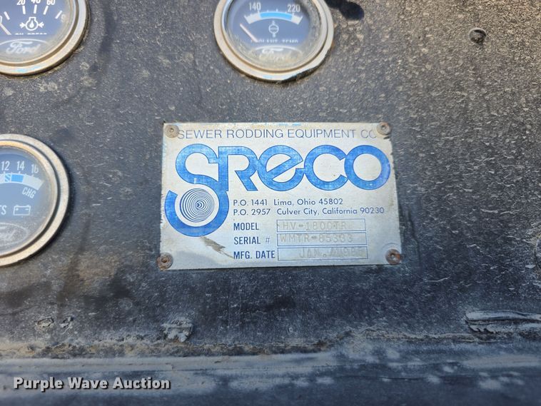 image for item DR3943 1987 Ford F700 sewer rodder truck