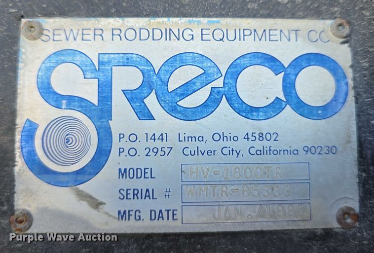 image for item DR3943 1987 Ford F700 sewer rodder truck