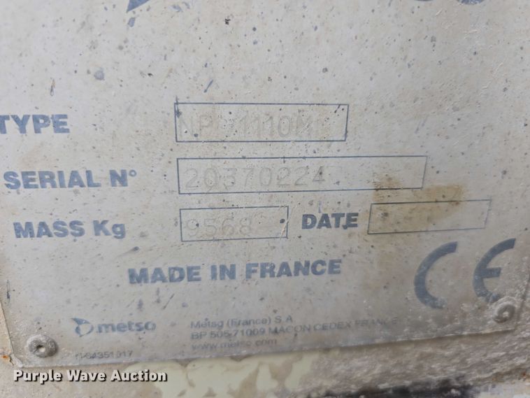 image for item DR3948 Metso Lokotrack LT1110S impact crushing plant