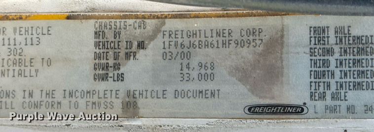 image for item DS3844 2001 Freightliner FL80 Under bridge inspection truck