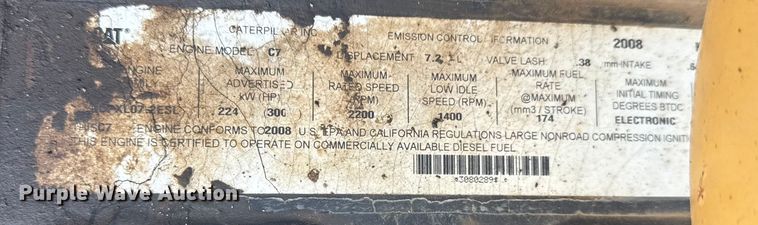 image for item DS3847 2008 Caterpillar 324D L excavator