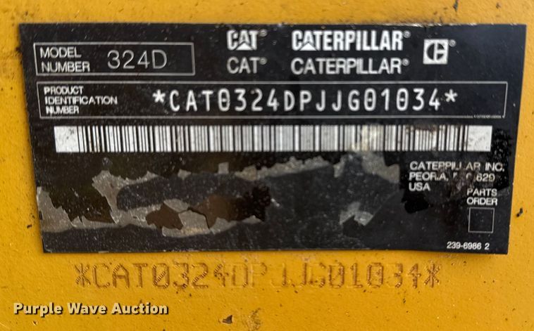 image for item DS3847 2008 Caterpillar 324D L excavator