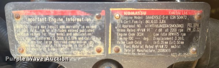 image for item DS3850 2008 Komatsu D37EX-22 dozer