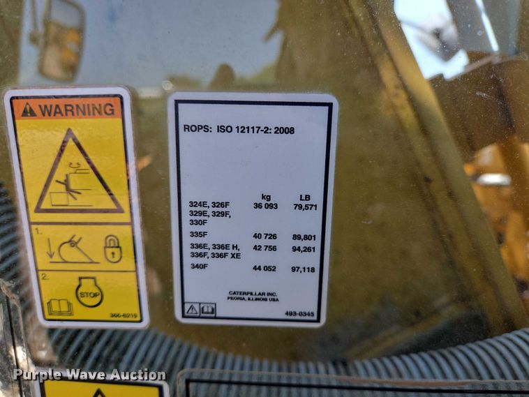 image for item DT4952 2016 Caterpillar 330FL excavator