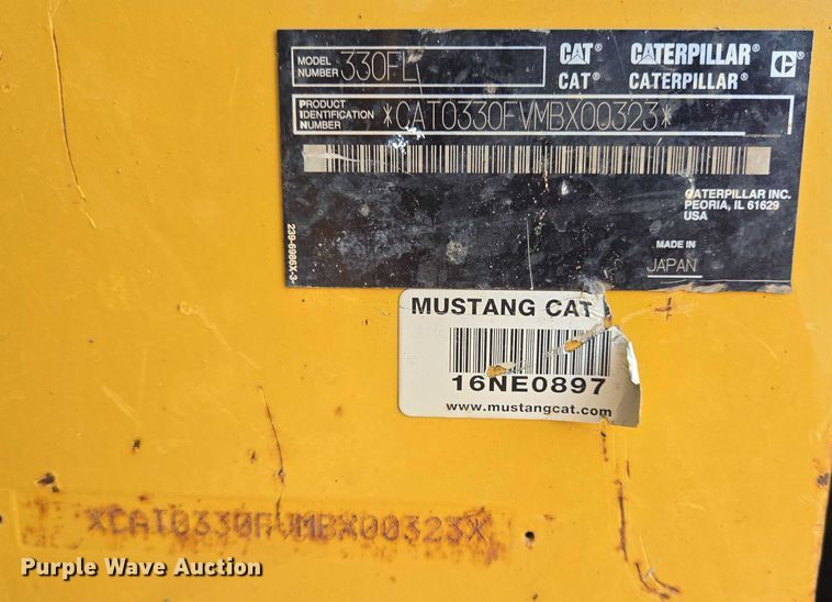 image for item DT4952 2016 Caterpillar 330FL excavator