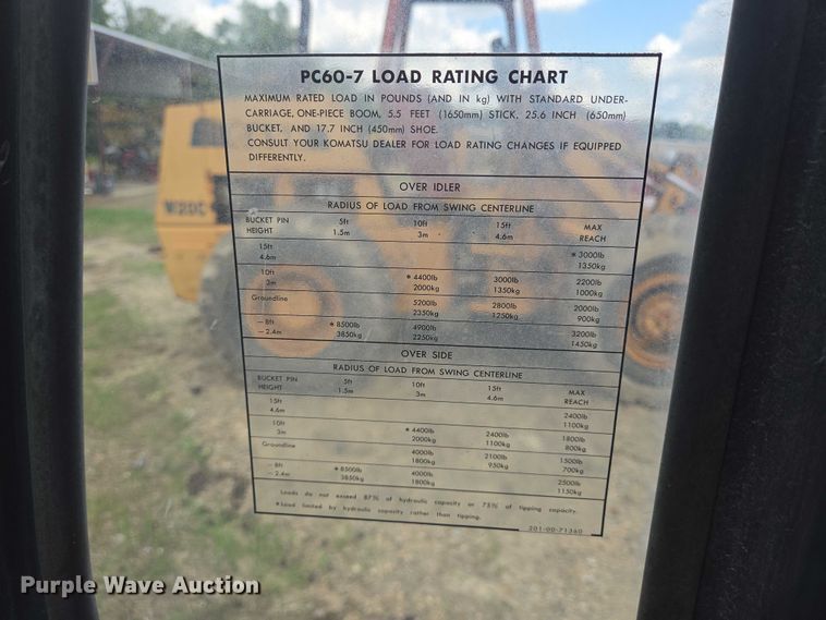 image for item DT4963 2001 Komatsu PC60-7E mini excavator