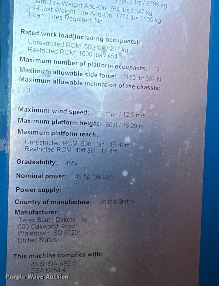 image for item DT6719 2013 Genie S-60X boom lift