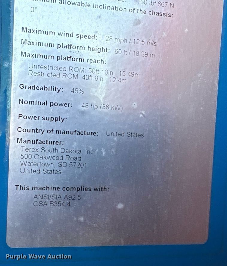 image for item DT6719 2013 Genie S-60X boom lift