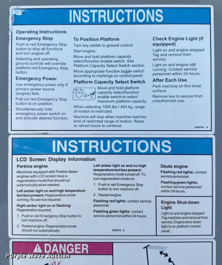 image for item DT6720 2015 Genie S-60X boom lift