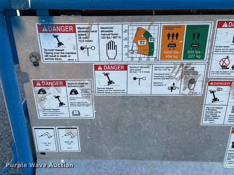 image for item DT6720 2015 Genie S-60X boom lift