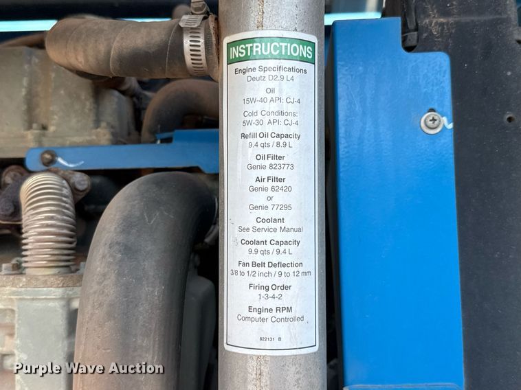 image for item DT6720 2015 Genie S-60X boom lift