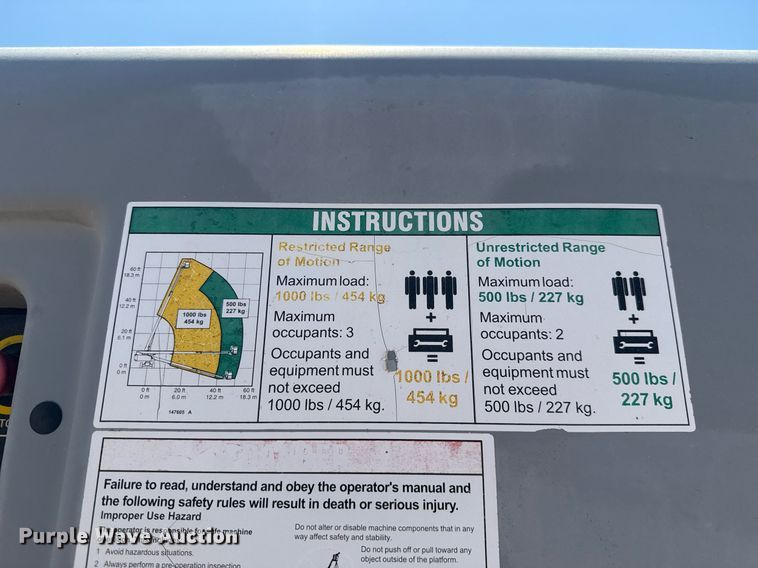 image for item DT6722 2012 Genie S-60X boom lift