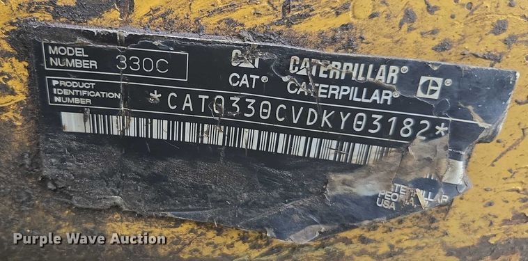 image for item DU7825 2005 Caterpillar 330CL excavator