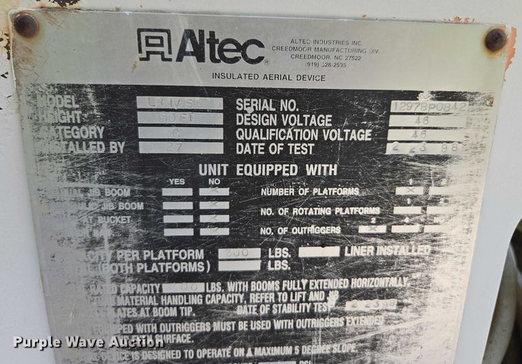 image for item DU7942 1997 GMC C7500 forestry bucket truck